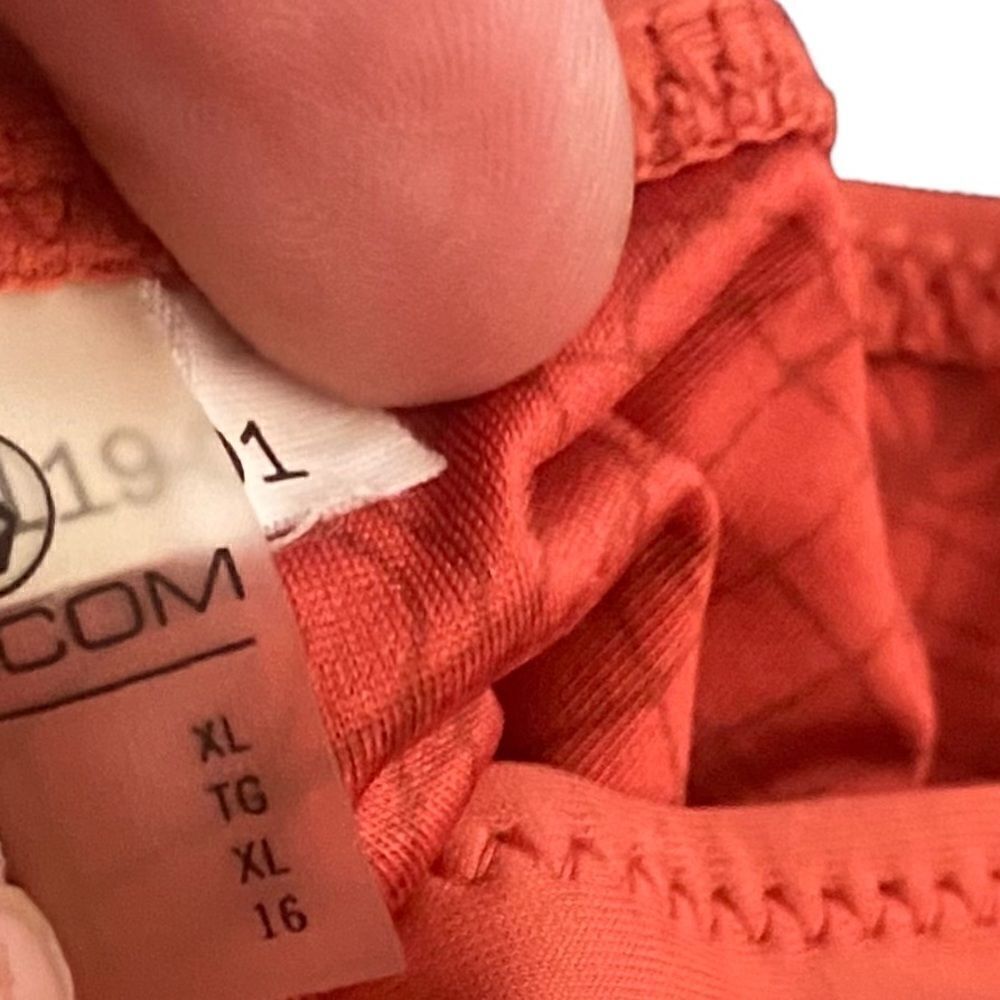 High Waisted Volcom Simply Solid Retro, Rust Cuto… - image 4